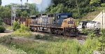 CSX 309 pulls the rail train out of Akron's Hill Yard.